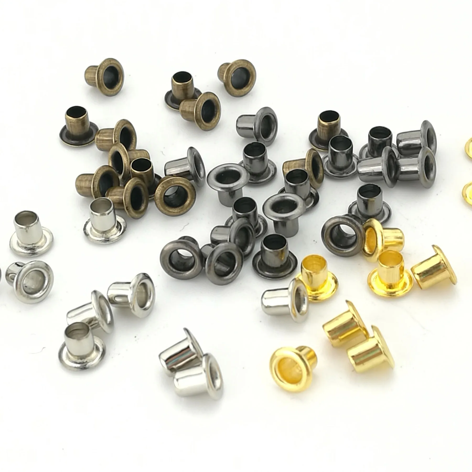 1.5/2/2.5mm Brass hollow rivets with hanging plate holes mini eyelets