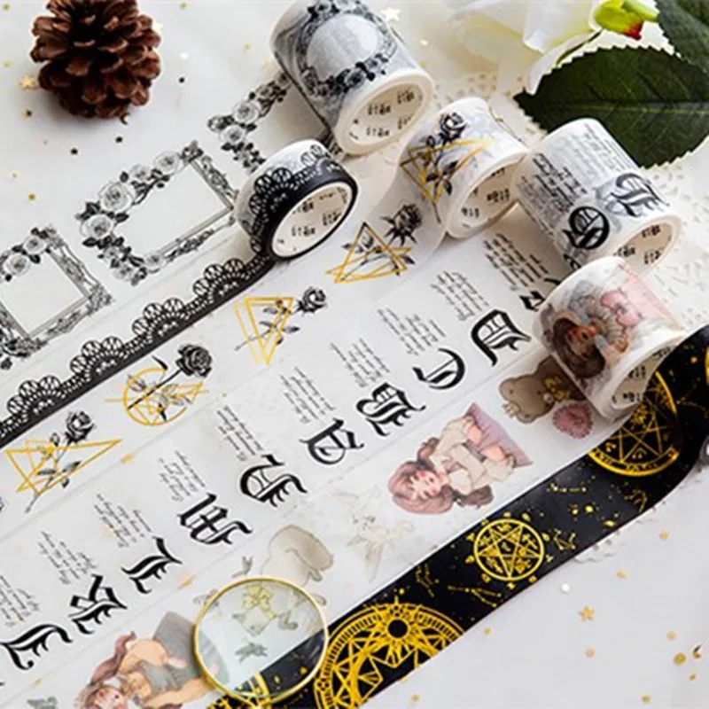 

Gothic Girls Border Symbol Foil Washi Tape Masking Tapes Japanese Washi Tape Diy Scrapbooking Sticker