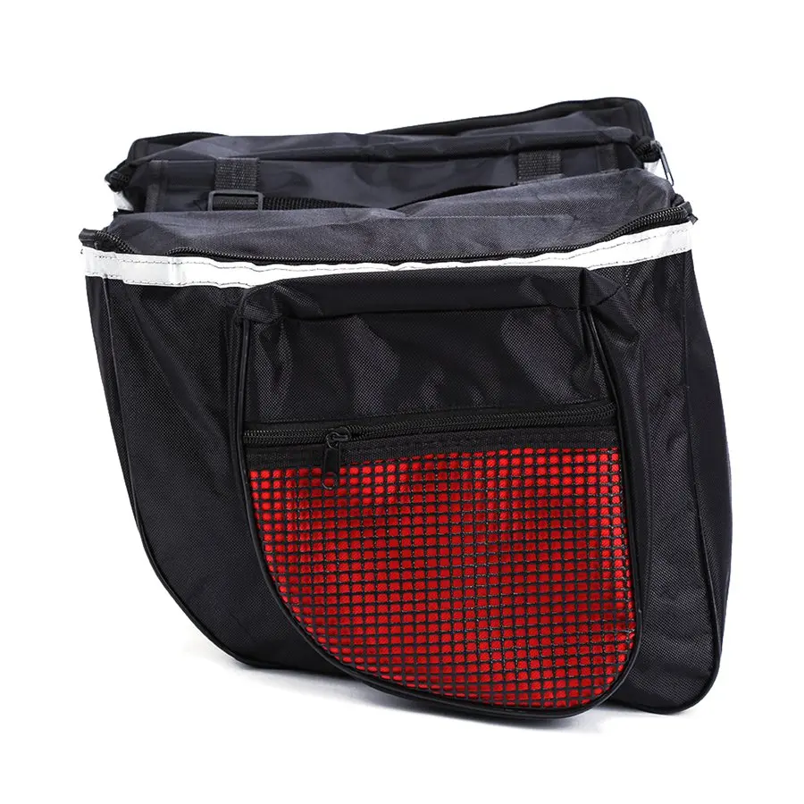 WOVELOT Waterproof Mountain Road Bicycle Bike Rack Back Rear Seat Tail Carrier Trunk Double Pannier Bag Back Rain Cover And Red