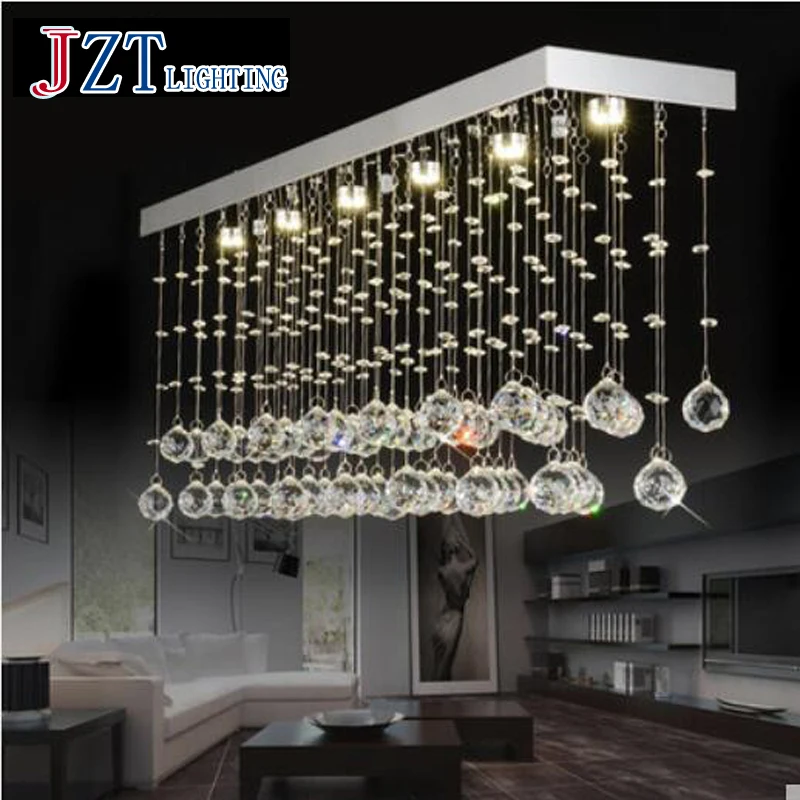 

T Luxury Rectangular Spiral Crystal Ceiling Light G4 LED Bulbs Modern Creative Indoor Lighting For Foyer&Bedroom Hoter Project