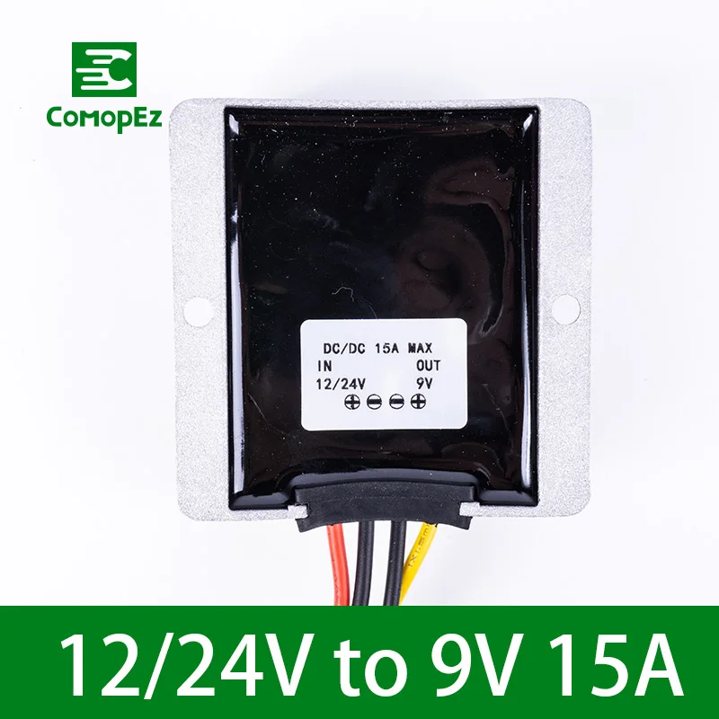 12-24V to 9V 15A Преобразователь напряжения постоянного тока 12 V-24 V до 9В 10A15A20A25A30A Шаг вниз Напряжение редуктор трансформатор CE по ограничению на использование опасных материалов в производстве Сертифицированный для гольф-кары радио - Цвет: 12-24V to 9V 15A