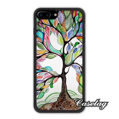 Joyful Tree Painting Lovely Phone Case For Apple iPhone 7 6 6s Plus 5 5s SE 5c 4 4s iPod Touch |