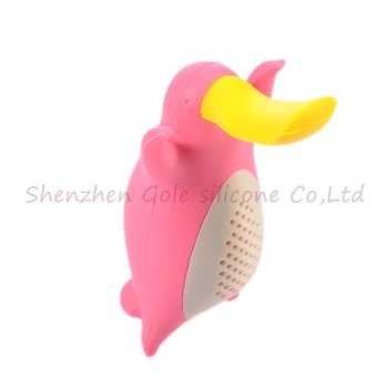 

Tea Strainers Platypus/ Dinosaur Shape Silicone Tea Infuser Loose Strainer Bag Mug Filter Tea bag Applied Colorful 200pcs