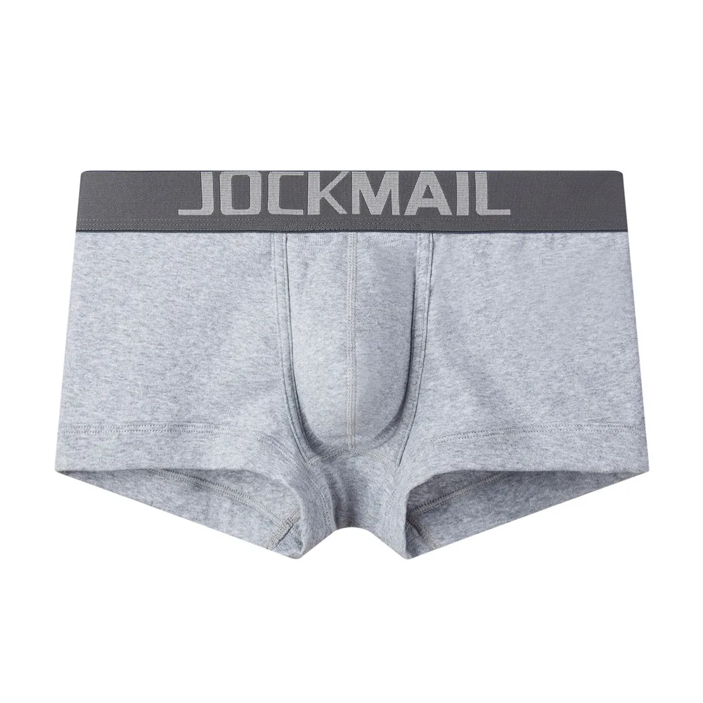 JOCKMAIL хлопковые мужские боксеры, соблазнительные мужские нижнее белье, u-выпуклая сумка, регулируемый размер, кольцо, петухи, мужские шорты, нижнее белье для геев