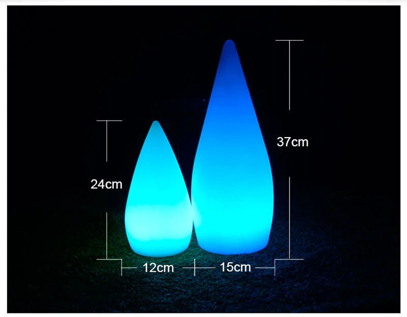 Luz conduzida da noite rgb gota de