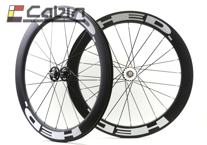 当季大流行 Carbon Bike Track Hed Wheelset, ,700c Clincher/tubular 60mm パーツ