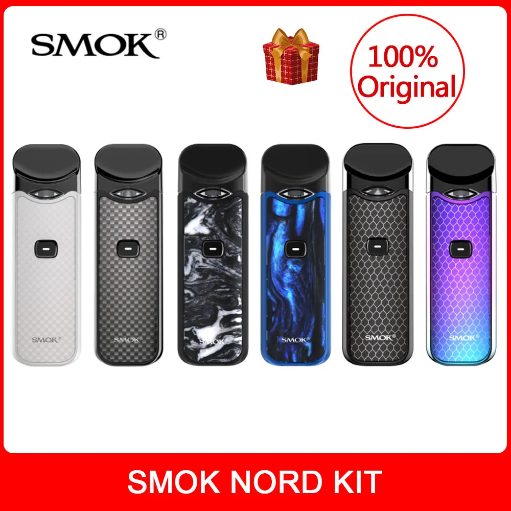 

New Colors Original SMOK Nord Kit Built-in Battery+Coils+Pod 3ml For Electronic Cigarette nord pod vape kit vs smok novo Infinix