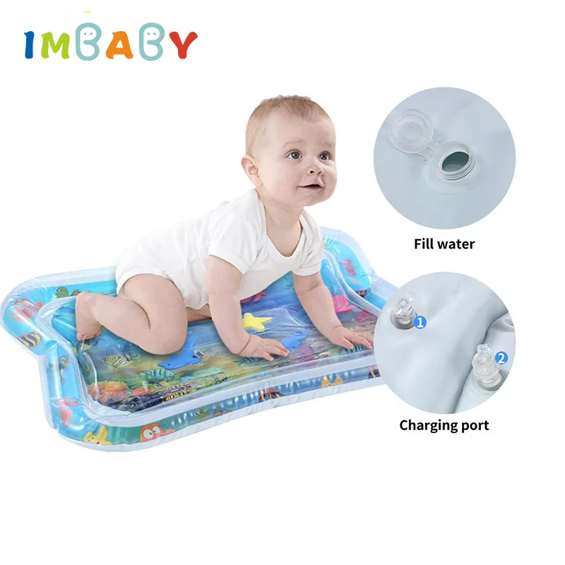 IMBABY детский водный игровой коврик, утолщенный, ПВХ, для младенцев, животик, время, игровой коврик, для развлечения, игровой центр, водный коврик для младенцев, животик, водный коврик