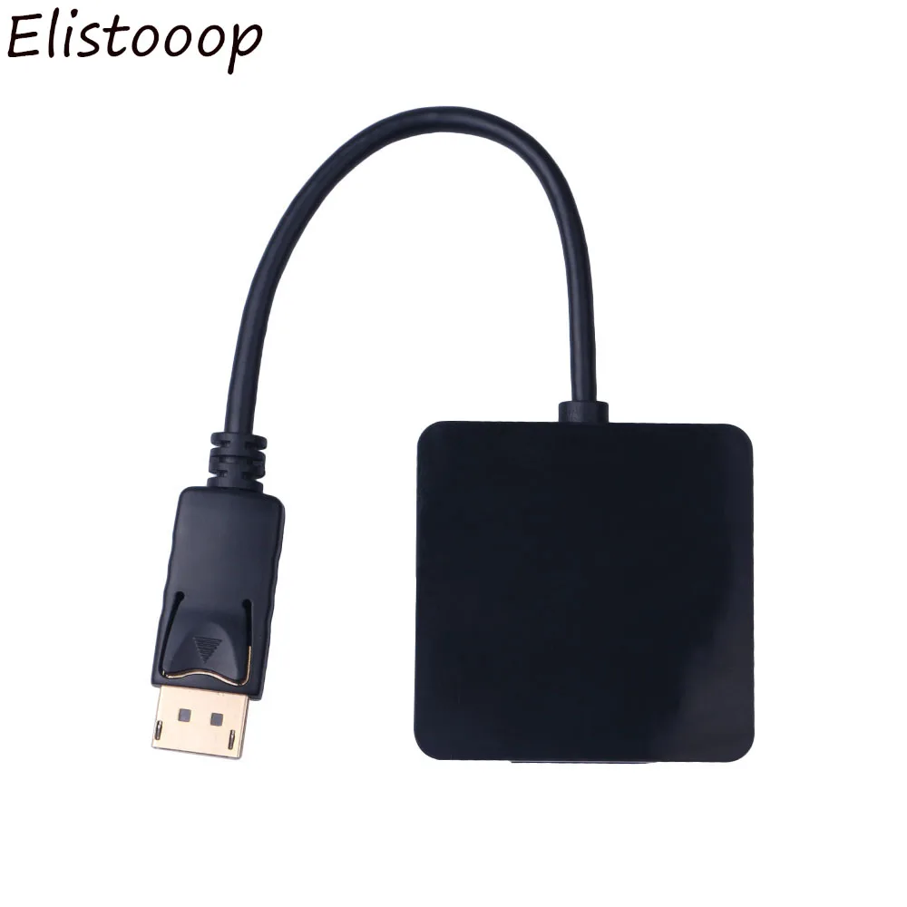 Elistooop дисплей на HDMI DVI VGA 3 в 1 Thunderbolt DP штекер гнездо адаптер конвертер кабель для