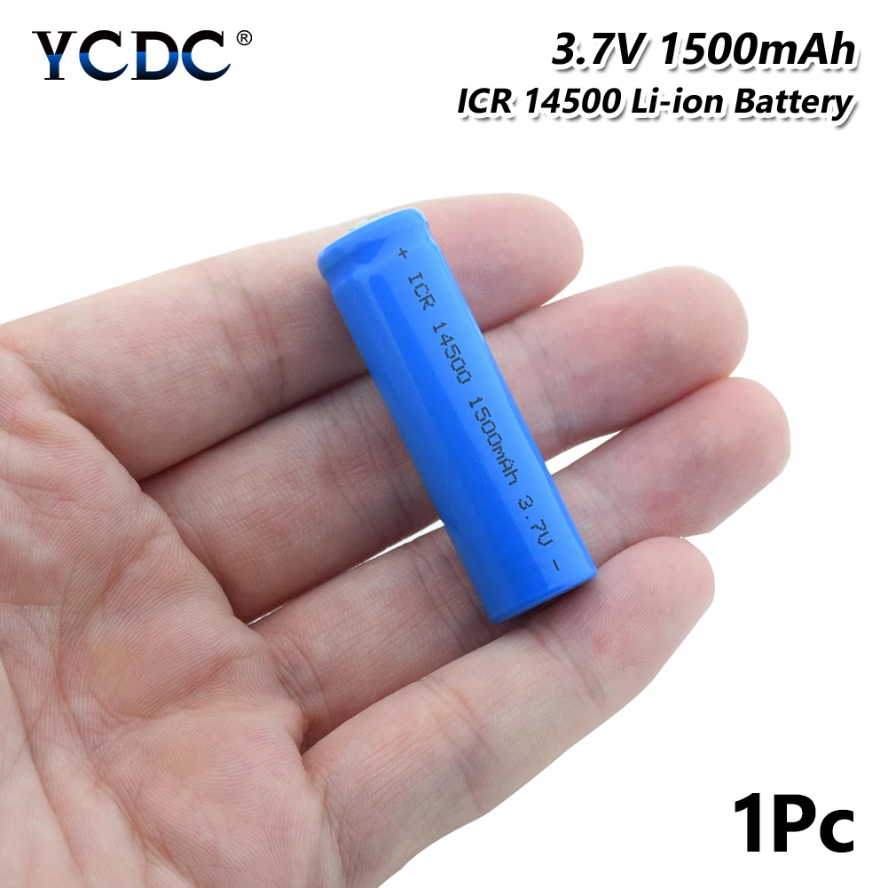1/2/4/6/8/10x синий ICR 14500 1500 мАч перезаряжаемые батареи 3,7 в вольт 14500 литий-ионный аккумулятор длительный срок службы с Чехол