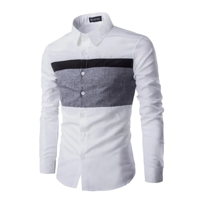 2017 Spring casual font b mens b font casual font b shirt b font long sleeves