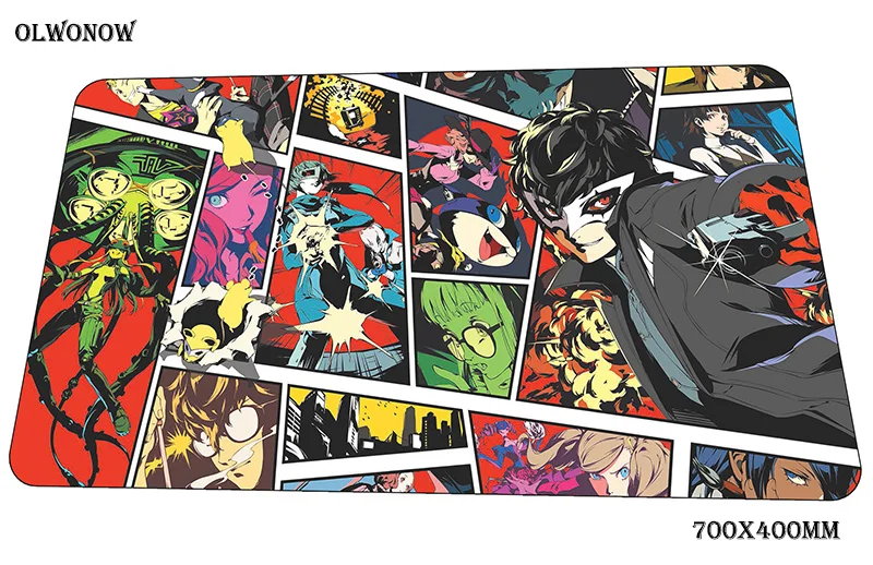 size 700x400x2mm Persona 5 Коврик для мыши толстый компьютерный коврик 70x40 см игровой коврик для мыши большая locrkand клавиатура со встроенной мышью игры ПК геймер стол - Цвет: size 700x400x2mm