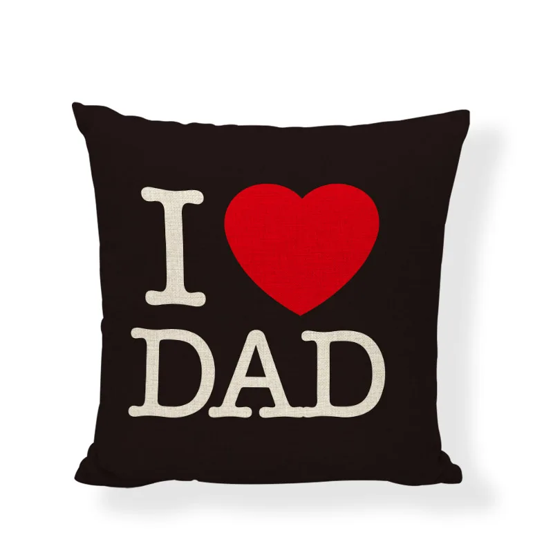 Оптовая продажа подарок на день отца наволочка для подушки I Love Dad простой зеленый