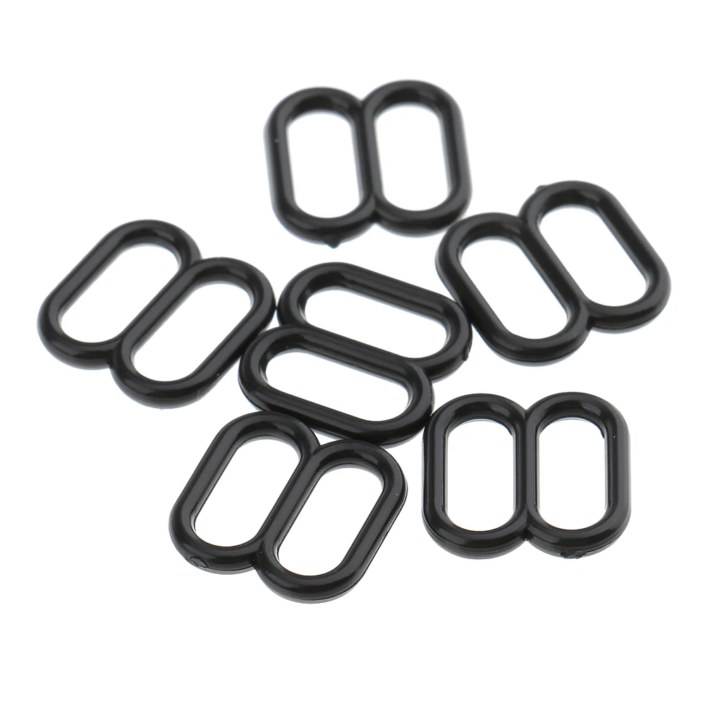 100pcs Plastic Lingerie Bra Strap Sliders Adjuster Hook for Corset Garter Bikini