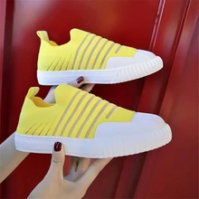 JIANBUDAN/дышащие, сетчатые повседневные туфли Для женщин уличная прогулочная обувь на плоской подошве; женские кроссовки; цвет белый; большие размеры 35-40