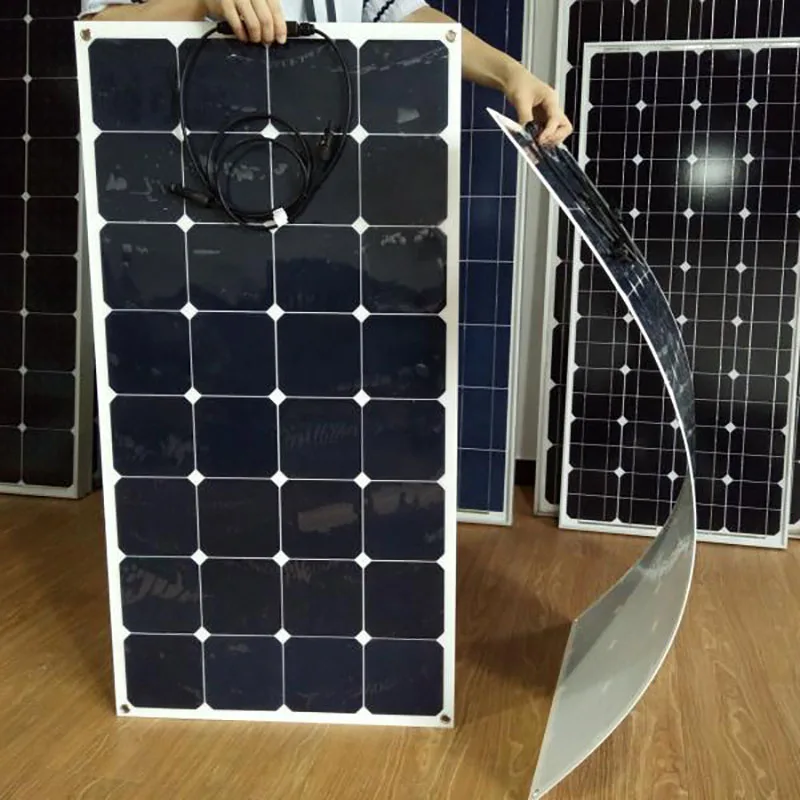 Xionel высокая эффективность Панели солнечные Semi гибкая 100 Вт 18В Солнечный Sunpower