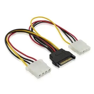 Высококачественный кабель разветвитель Sata типа папа с 15pin на два 4pin 100 шт./лот|sata