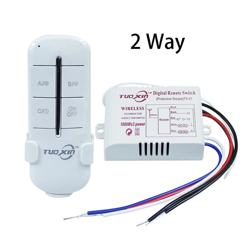  1 2 3 4 Ways LED Ceiling Panel Lamps Bulbs Digital RF Remote Controller Switch Receiver 220V Wirele - 32919461647