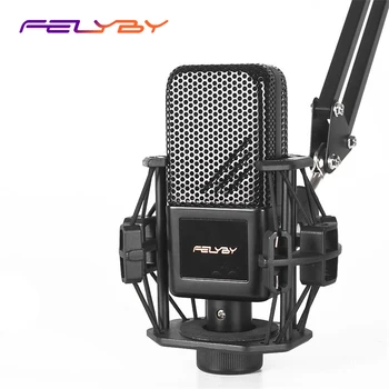 

FELYBY BM1000 Karaoke Compurter Microphone Condenser for /Laptop/PC Recording Mikrofon Audio Studio Microphone