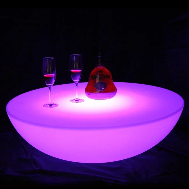 Brand New Hot sale Waterproof LED Coffee Table color changing Bar Furniture SK-LF17 (D80*H22cm) 2pcs/Lot