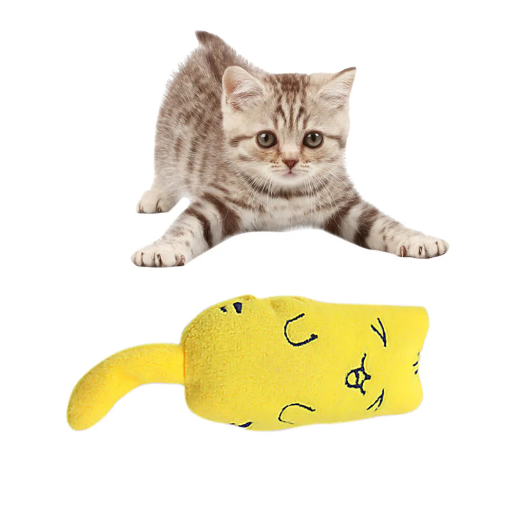 Игрушки с мордашками для домашних животных в форме кошки, игрушки с мордашками, игрушки для кошек, мяты, Плюшевые Интерактивные игрушки для жевания, удовлетворяющие предпочтениям котенка
