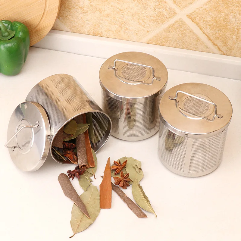 

Stainless Steel Kitchen Sieve Make Soup Filters Seasoning For Condiments Colander Coffee Spice Tea Strainer Mesh Box For Kitchen