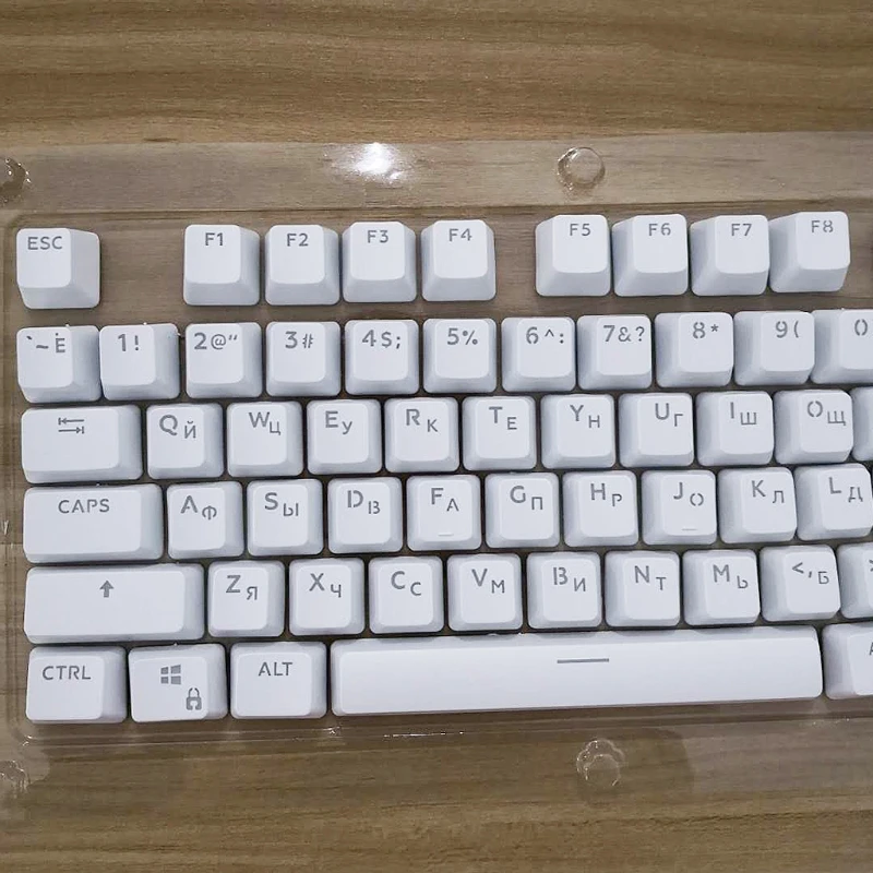 104 Keycaps русская полупрозрачная подсветка для вишни клавиатура MX Переключатель