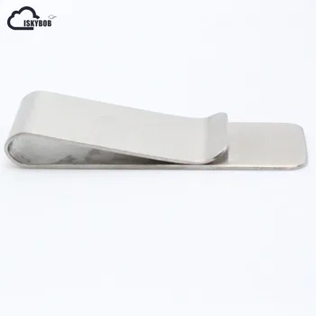 

2019 ISKYBOB Silver Mini Stainless Steel Slim Money Clip Wallet Credit Card ID Cash Holder Bill Steel Clip Clamp Credit Card
