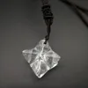 Natural stone quartz white crystal pendant pendulum merkaba pendants chakra pendule suspension healing 1