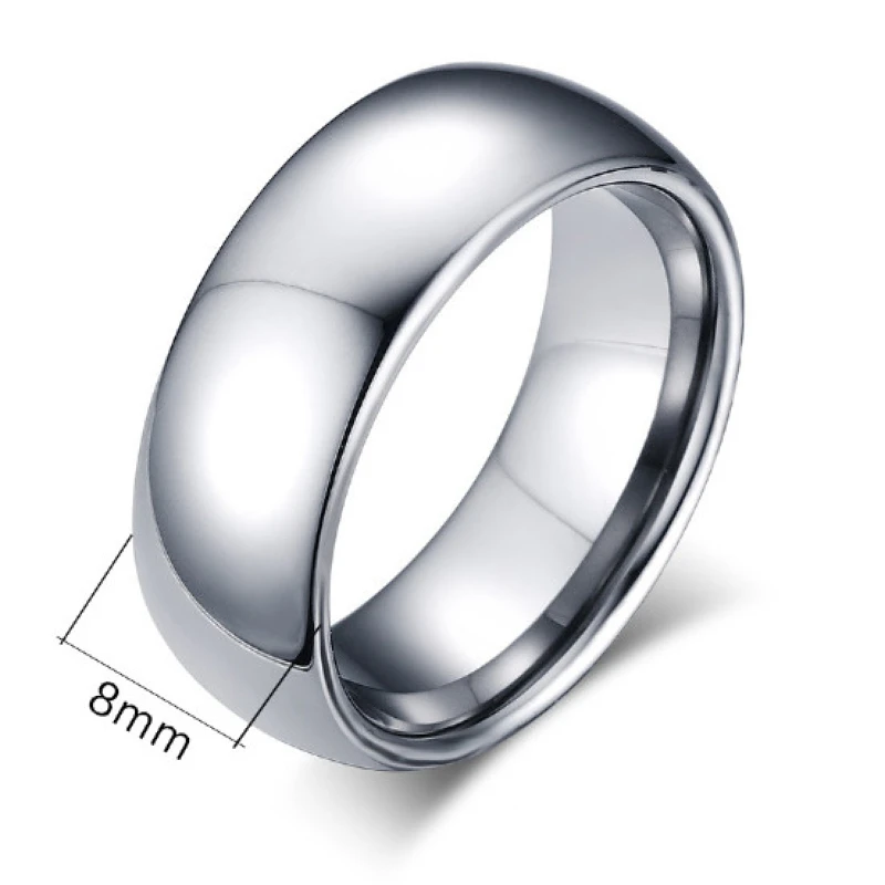 Qianbei 8mm Classic Wedding Ring for Men Women Three Color Stainless Steel US Size 7-12 2