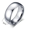 Qianbei 8mm Classic Wedding Ring for Men Women Three Color Stainless Steel US Size 7-12 2