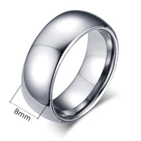 Qianbei 8mm Classic Wedding Ring for Men Women Three Color Stainless Steel US Size 7-12 2