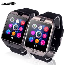 LANGTEK Q18 Passometer Smart watch with Touch Screen with camera support SIM TF card Bluetooth smartwatch for Android IOS iPhone