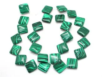

Free shopping new 2014 diy 12mm Malachite Loose Beads Corner Drilled Square 15"F089GS