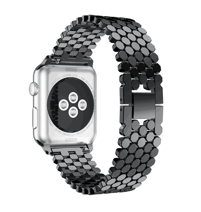 Ремешок для спортивных часов для наручных часов Apple Watch серии 3/2/1 38 мм 42 мм Нержавеющая сталь металлический ремешок для наручных часов iwatch серии 4 40 мм 44 мм