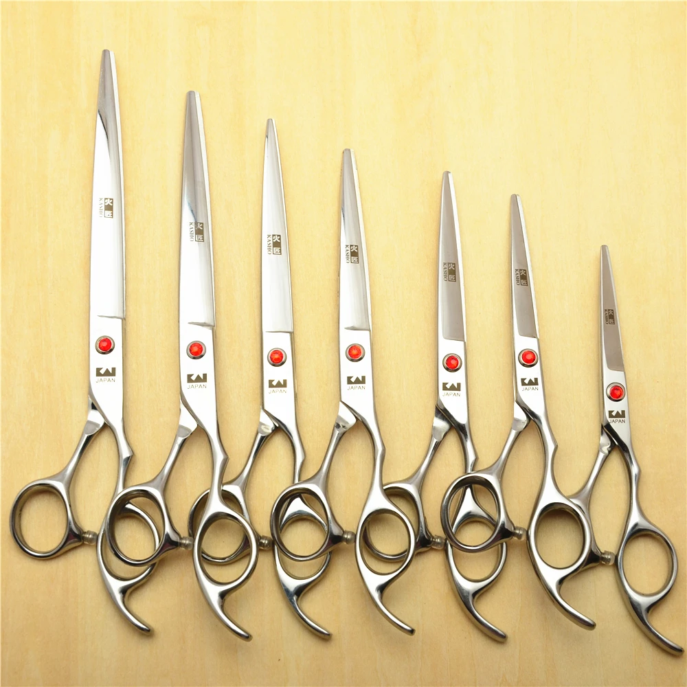 

5''/5.5''/6''/6.5''/7''/7.5''/8'' JP Kasho H1006 Red Gem Hairdressing Cutting Scissors Thinning Shears Human & Pets Hair Shears