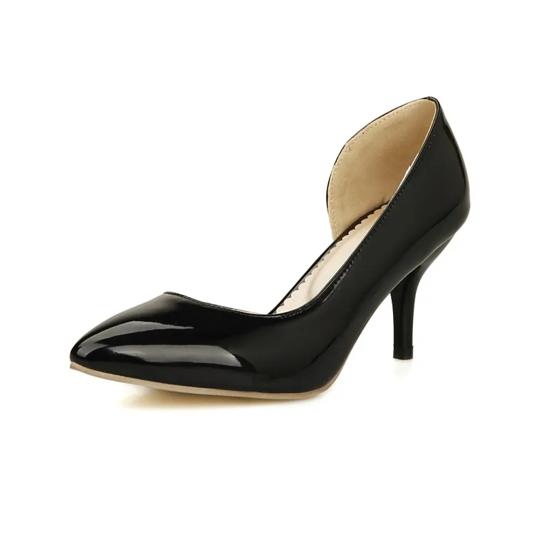 Женская обувь г. Новые женские туфли-лодочки из органической кожи с острым носком на высоком каблуке, ограниченная серия, zapatos mujer Tacon высокие туфли из натуральной лакированной кожи размеры 34-51, 668