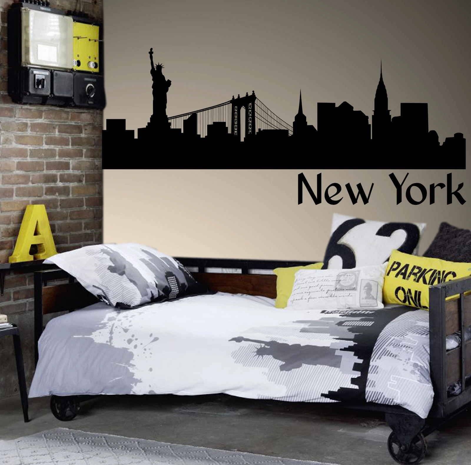 Seizoen Identificeren Gemarkeerd G152 NEW YORK Skyline Vrijheidsbeeld Muursticker Kinderkamer Muurstickers  Art Woonkamer Vinyl Art Mural voor Home Decor|new york skyline|new yorkfor  home - AliExpress