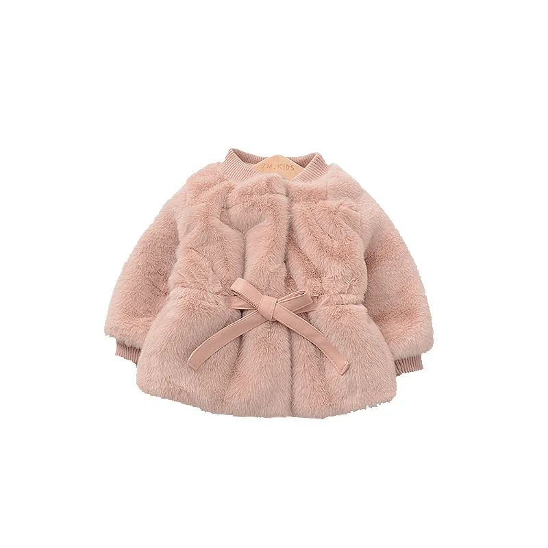 

Winter Girls Fur Coat Elegant Baby Girl Faux Fur Jackets and Coats Thick Warm Parka Kids Boutique Clothes