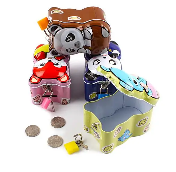 

1PC Money Box Safes Coins Piggy Bank Despicable Me Cash Box Tirelire Tin Metal Piggy Bank Cofre De Moeda for Child ELG 008