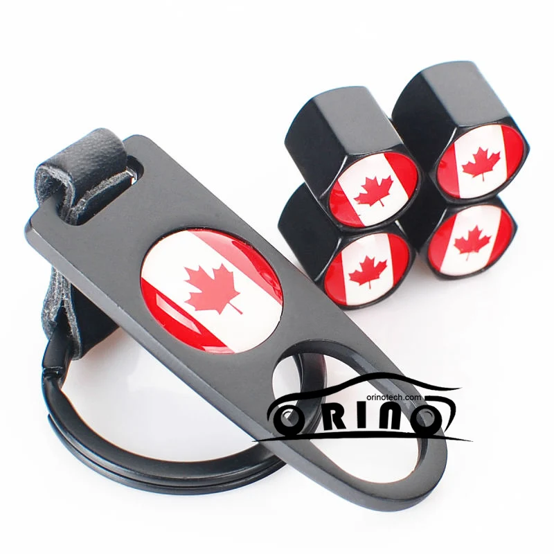 Canada Flag Car Wheel Tire Valve Cap-1