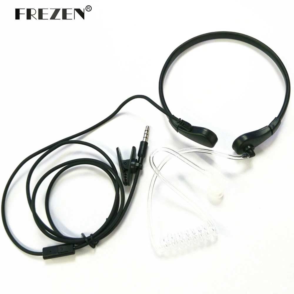1 Pin 3.5mm Throat MIC Headset Covert Air Tube Earpiece for Phone