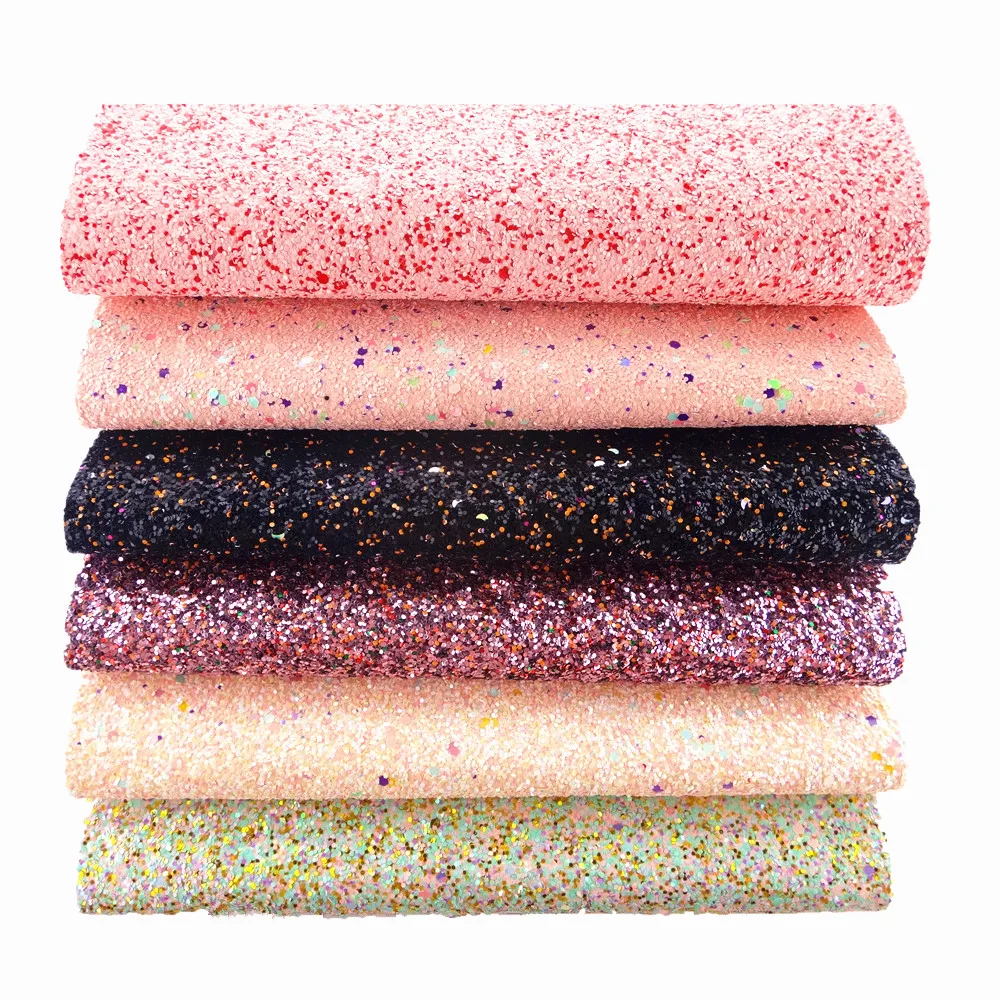 

20CM*34CM Glitter Synthetic Leather Fabric For Bows Handmade Decoration Crafts Materials Bag Shoes Accessories S19021601