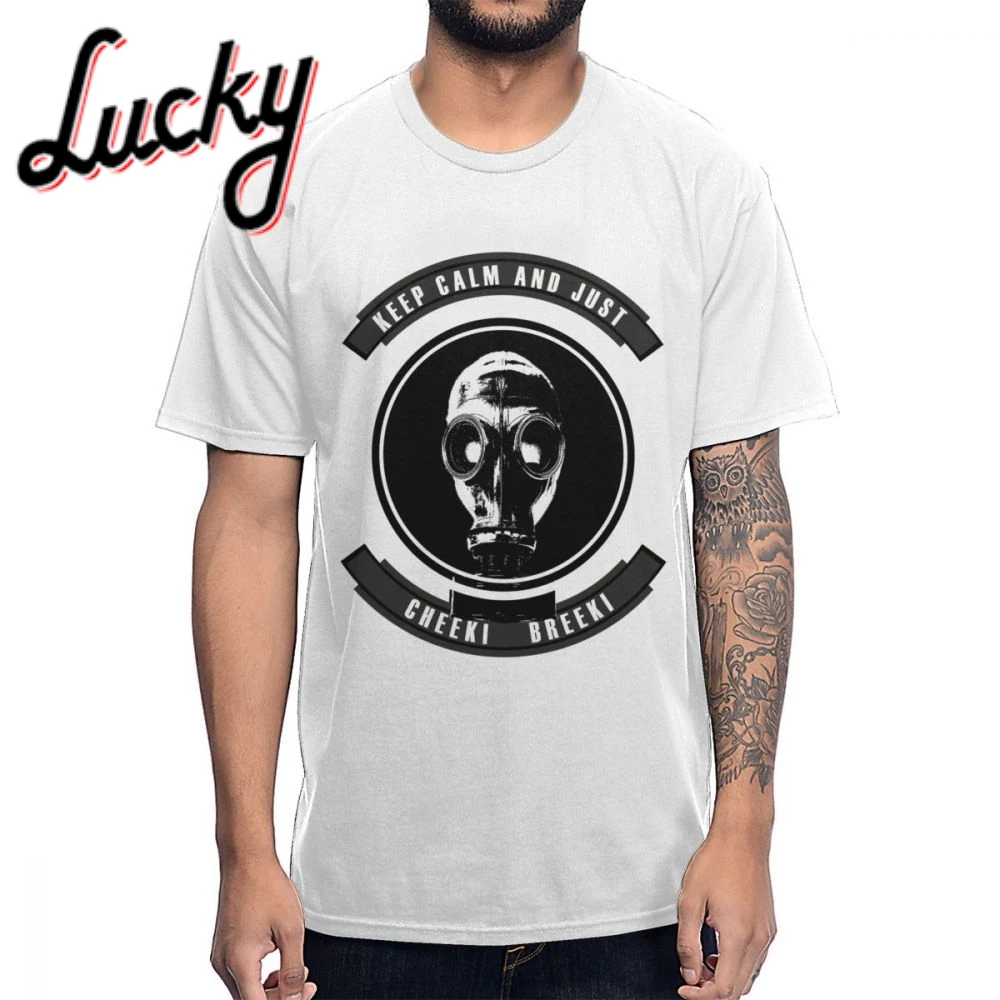 

Men Slav Gas Mask Chernobyl T-shirt Unique Design Plus Size Summer SoftTee