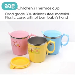Aag Niños Taza de Acero Inoxidable Bebé Agua Bebida Biberón a Prueba de Fugas Anti-Escaldado Termo Resistente a los Golpes Taza 0 Aag Niños Taza de Acero Inoxidable Bebé Agua Bebida Biberón a Prueba de Fugas Anti-Escaldado Termo Resistente a los Golpes Taza 0