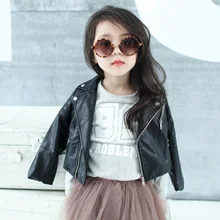 DreamShining Spring font b Kids b font font b Jacket b font PU Leather Girls font