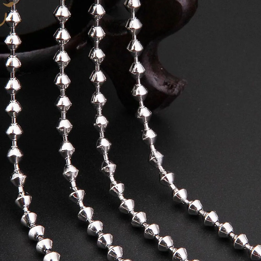 Buy 2mm 2.4mm 3.2mm Beaded Ball Chain Bulk Stainless Steel Jewelry Chains for