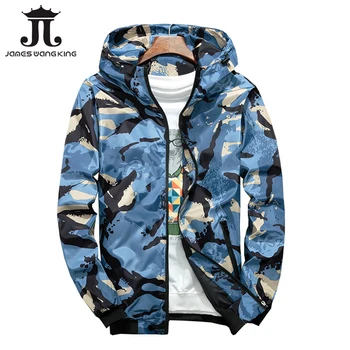 

New 2018 Autumn hooded jacket men Fashion Thin military jacket Men slim Zipper jacket windbreakers jacket 8802