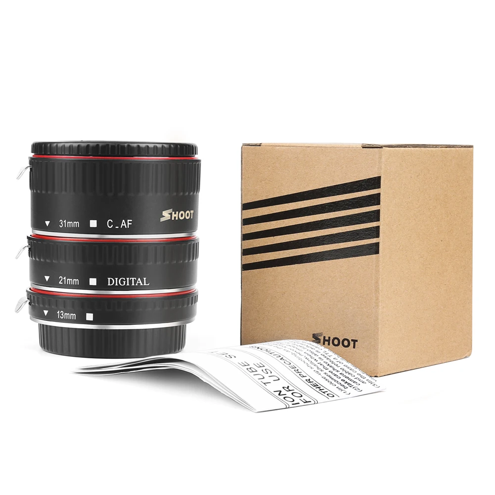 SHOOT TTL Автофокус Макро Удлинительное Кольцо для Canon EOS EF фотообъектив 1100D 700D 650D 600D