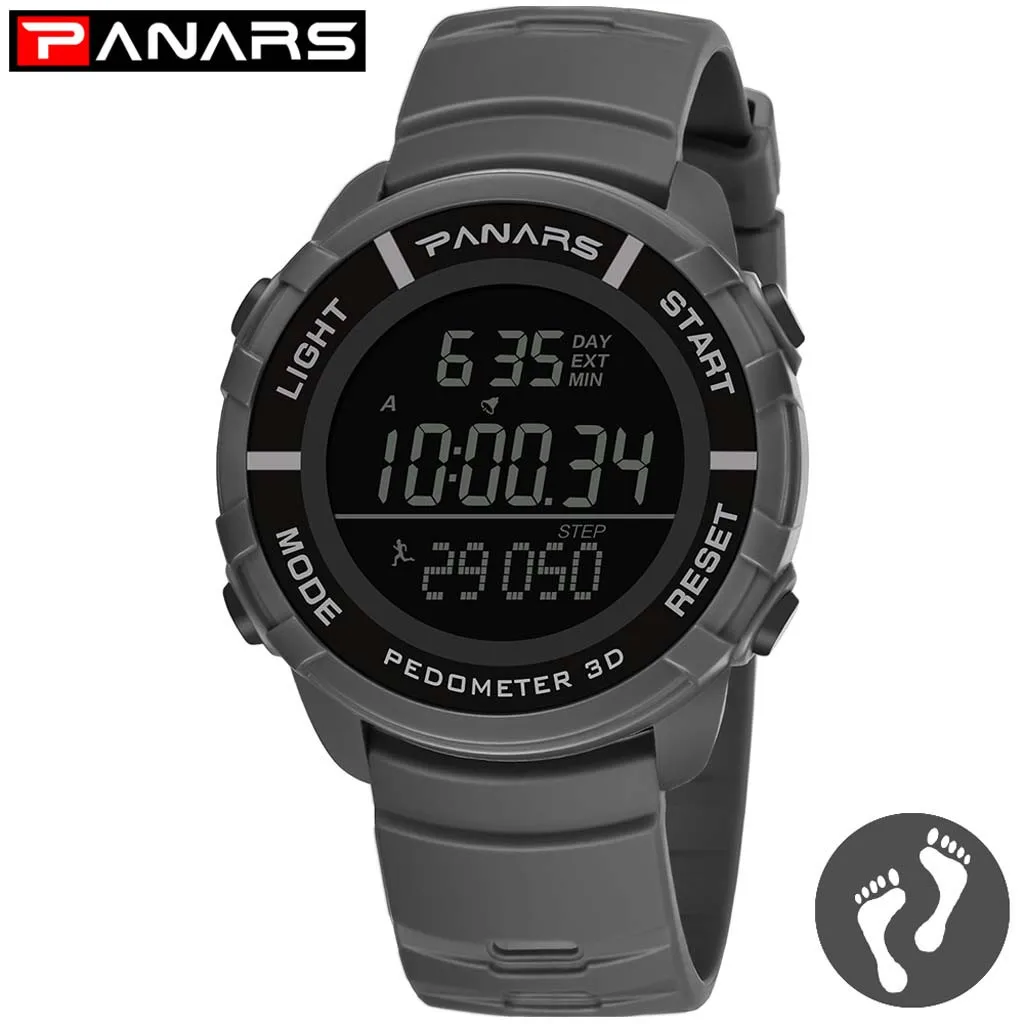 PANARS светодиодные электронные часы waterproof Running Step Counter мужские модные Спортивные часы наручные часы Reloj deportivo Wd4